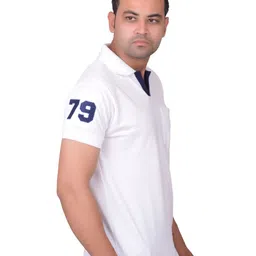 LA MILANO Men Polo Collar Applique Slim Fit T-shirt image 3
