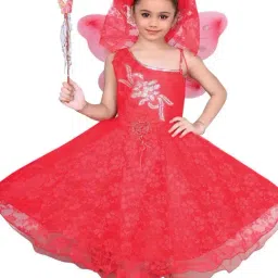 AJ Dezines Kids Red Embellished Gown-picture-34