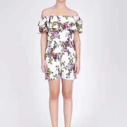 First Resort By Ramola Bachchan Multicoloured Ruffled Playsuit-picture-11