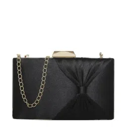Lavie Bow Frame Black Synthetic Clutch image 2