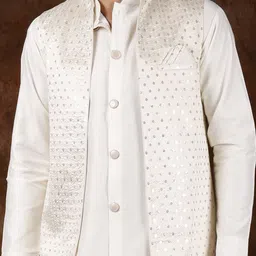 Exotic India Men Solid Kurta with Pyjama image 3