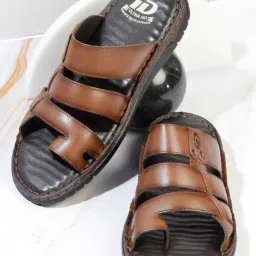 ID Men's Regular Tan Thong Sandals-image-41