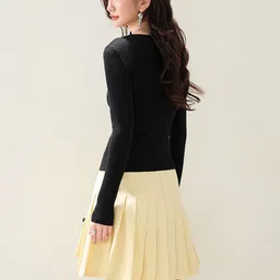 JC Collection Women Ribbed Pullover image 4