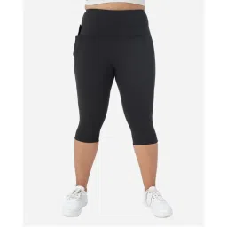 blissclub Bliss Club Women Black The Ultimate Capris With 2 Pockets And 3/4th Length-picture-29