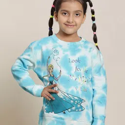 Kidsville DisneyFrozen Featuring Full Sleeves ElsaPrinted Sweatshirt - Blue-picture-30
