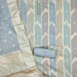 SAINOOR Woven Design Semi-Stitched Dress Material image 3