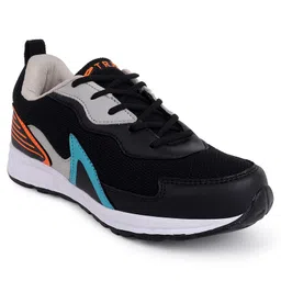 TRASE Colour Blocked Lace Up Running Shoes - Black image 3