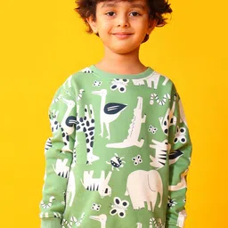 Anthrilo Boys Animal Hraphic Printed Fleece Pullover Sweatshirt-picture-51