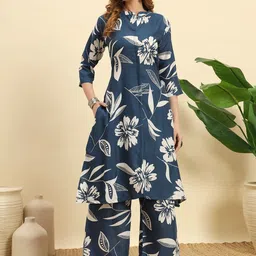 NE STYLE Women Floral Printed Regular Kurta with Palazzos-picture-15