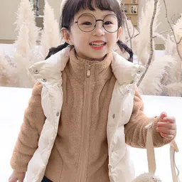 MOMISY Full Sleeves Solid Front Zipper Jacket - Khaki image 4