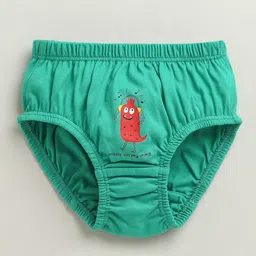 BUMZEE Cotton Briefs With Fruit Print Pack of 3 - Orange Green & Blue image 4