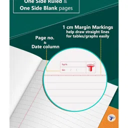 target publications Target Publication Single Line Interleaf Notebooks | One Side Blank/Unruled & One Side Ruled | 172 Pages | 17 x 27 cm | Pack of 3 image 5