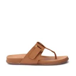 Elle Women's Tan T-Strap Sandals-picture-35