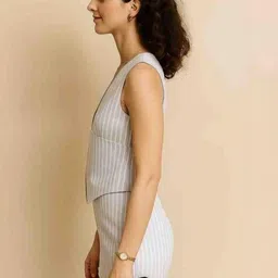 LAESTILOSO PRIVATE LIMITED Striped Waistcoat with Trousers Co-Ords image 4