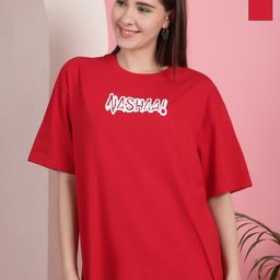 Tromko Women Pack of 2 Graphic Printed Round Neck Cotton Oversized T-shirts-picture-41