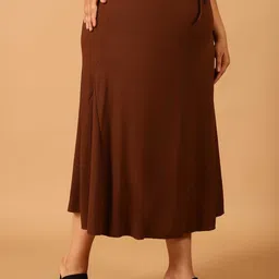 NEUDIS Ribbed Flared Midi Skirt image 4