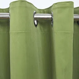 Divine Casa Olive Green Black Out Window Curtain image 3