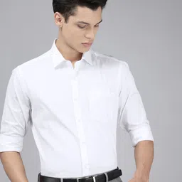 Arrow Pure Cotton Manhattan Slim Fit Opaque Formal Shirt image 1