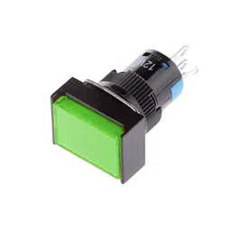 JIGO Rectangle Shape Push Button in Green Color and 24 VDC/220 VAC Voltage, JG-FU16 (Pack of 10)-picture-45