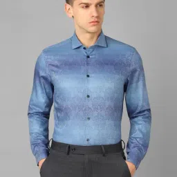 Louis Philippe Sport Blue Cotton Regular Fit Printed Shirt-picture-13