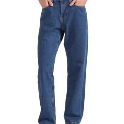 Calvin Klein Jeans Blue Cotton Straight Fit Jeans-image-76