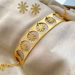 ISHKAARA Gold-Plated Floral Jewellery Set-picture-29