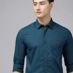 U.S. Polo Assn. Denim Co. Pure Cotton Slim Fit Casual Shirt-picture-26