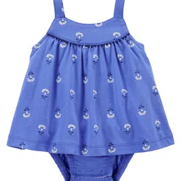 carter's Carters Baby Floral Tank Sunsuit - Blue-picture-10
