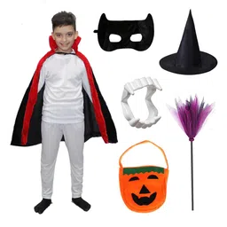 kaku fancy dresses Kaku Fancy Dress Halloween Theme Costume Set - Black And Red-picture-34