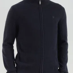 HACKETT LONDON Men Round Neck Long Sleeves Woollen Pullover Sweater with Elbow Patches-image-74