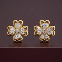 Kushal's Fashion Jewellery 92.5Silver Gold-Plated Zircon Studded Studs Earrings-picture-38