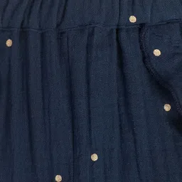 MINI KLUB Cotton Woven Polka Dots Printed Pant - Navy Blue image 4