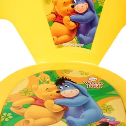 disney by kuber Kuber Industries Disney Pooh Kids Chair Plastic Foldable Kids Chair - Yellow & Green image 5