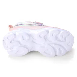 Cute Walk by Babyhug Holographic Sneakers with Velcro Closure - Pink image 5