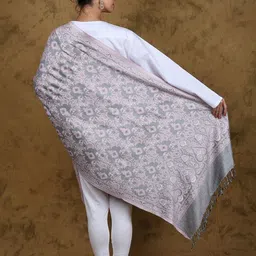 Exotic India Ethnic Motifs Woven Design Reversible Shawl image 2