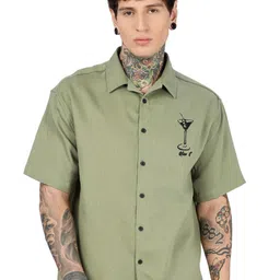 Eszett Martini Boxy Fit Cuban Collar Cotton Shirt-picture-12