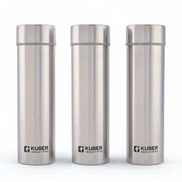 Aura Silver-Toned Set of 3 Stainless Steel Water Bottle-picture-55
