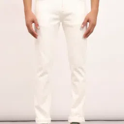 Lee Travis Off White Slim Fit Lightly Washed Jeans-image-27