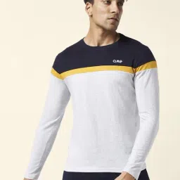 Ajile by Pantaloons Multi Cotton Slim Fit Colour Block T-Shirt-picture-13