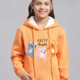 Monte Carlo Kids Orange Embroidered Full Sleeves Sweatshirt-image-54