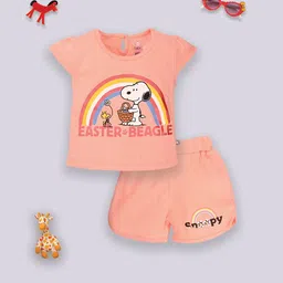 YK X Tinyo Infant Girls Printed Pure Cotton Top with Shorts-picture-31