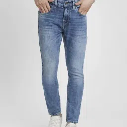 Spykar Mid Blue Cotton Slim Fit Jeans-picture-39