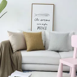 Khooti Khaki Rectangle Cushion Covers image 3