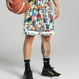 Puma White Regular Fit Trash Talk Printed Sports Shorts-picture-28