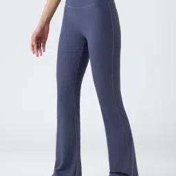 studiofit women Studiofit by Westside Grey Ribbed-Textured High-Rise Pants-picture-11