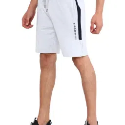 JadeBlue Grey Cotton Regular Fit Striped Shorts image 3