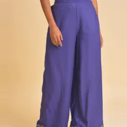 W Purple Regular Fit Palazzos-picture-23