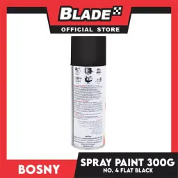 Bosny Acrylic Aerosol Spray Paint Matt Black Matte Finish 300 ml Can for Indoor & Outdoor Use, No. 4 image 2