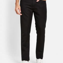 Octave Black Cotton Regular Fit Jeans-picture-13
