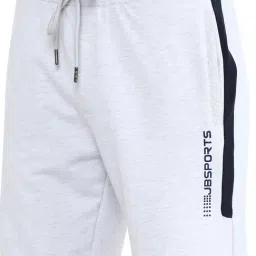 JadeBlue Grey Cotton Regular Fit Striped Shorts image 4